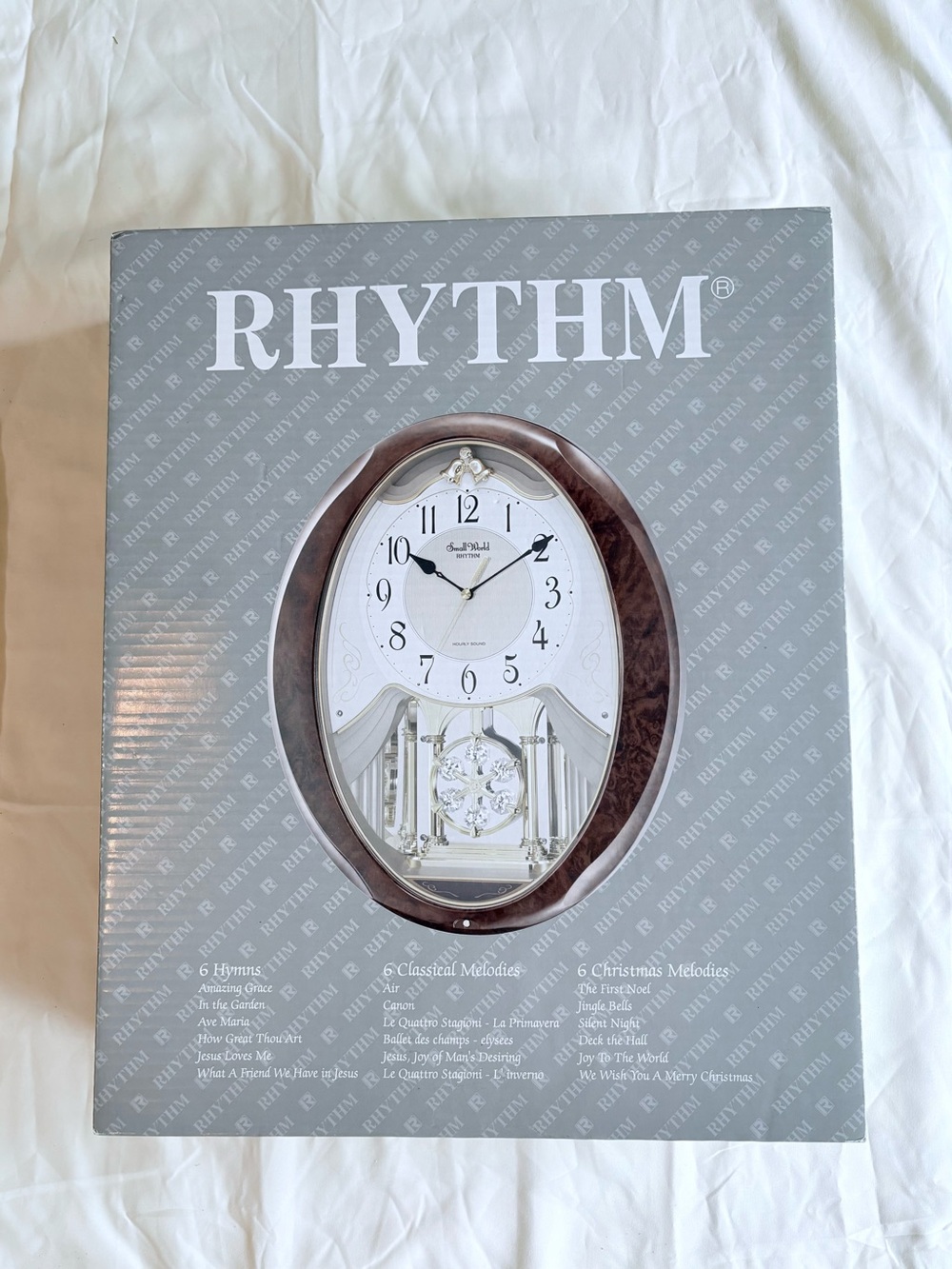 Retired Rhythm Small World Joyful Snowflake Musical Clock 4MJ899WD23